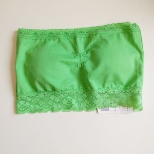 GREEN LACE BANDEAU ONE SIZE